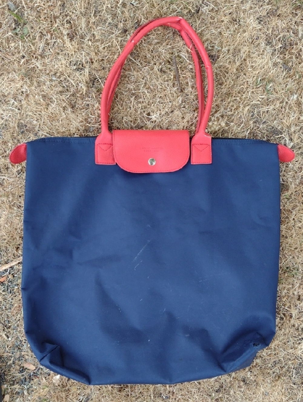 Campo Marzio Navy and Red Nylon Tote Bag - Classic Two-Tone Carryall